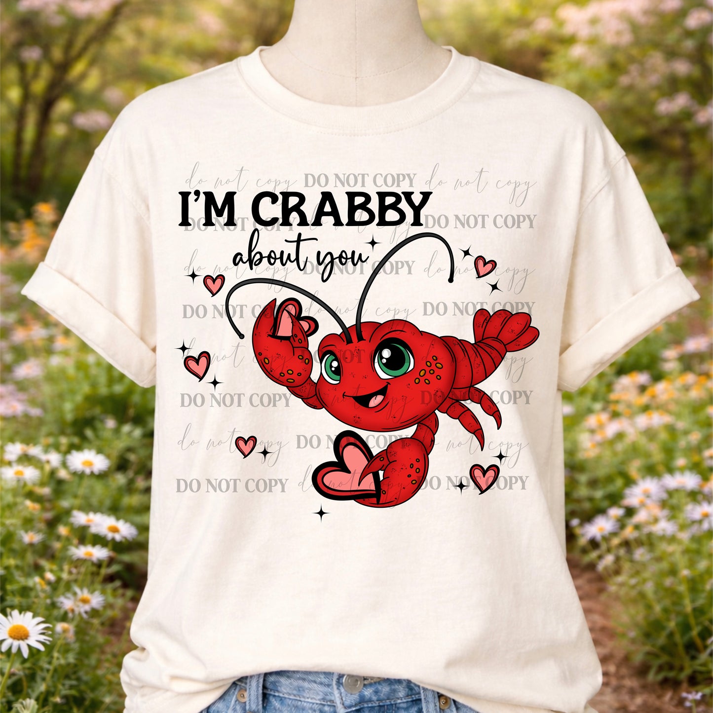 I’m Crabby About You PNG | Funny Lobster Valentine Design