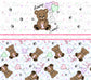 Beary Sweet Valentine Bear 20oz Tumbler Wrap PNG | Cute Teddy Bear Sublimation Design | Valentine Tumbler Wrap