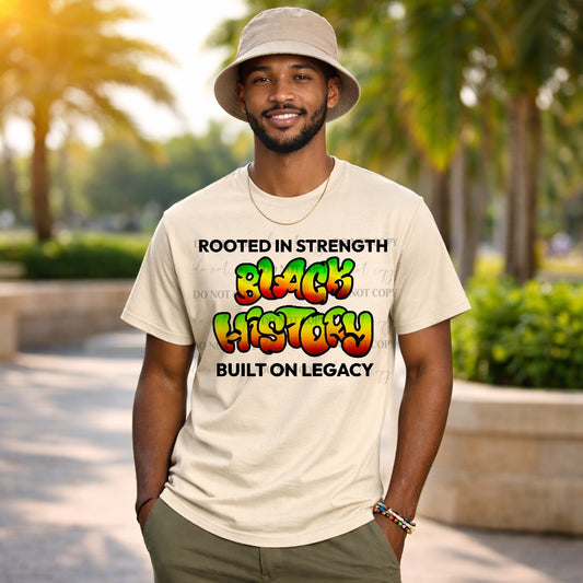 Black History Rasta Style PNG | Bold Afro Gradient Digital Design in 2 colors