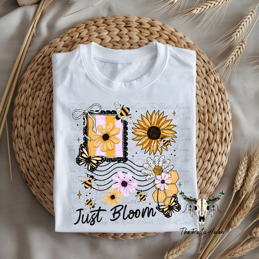 Just Bloom Floral Bee & Butterfly PNG