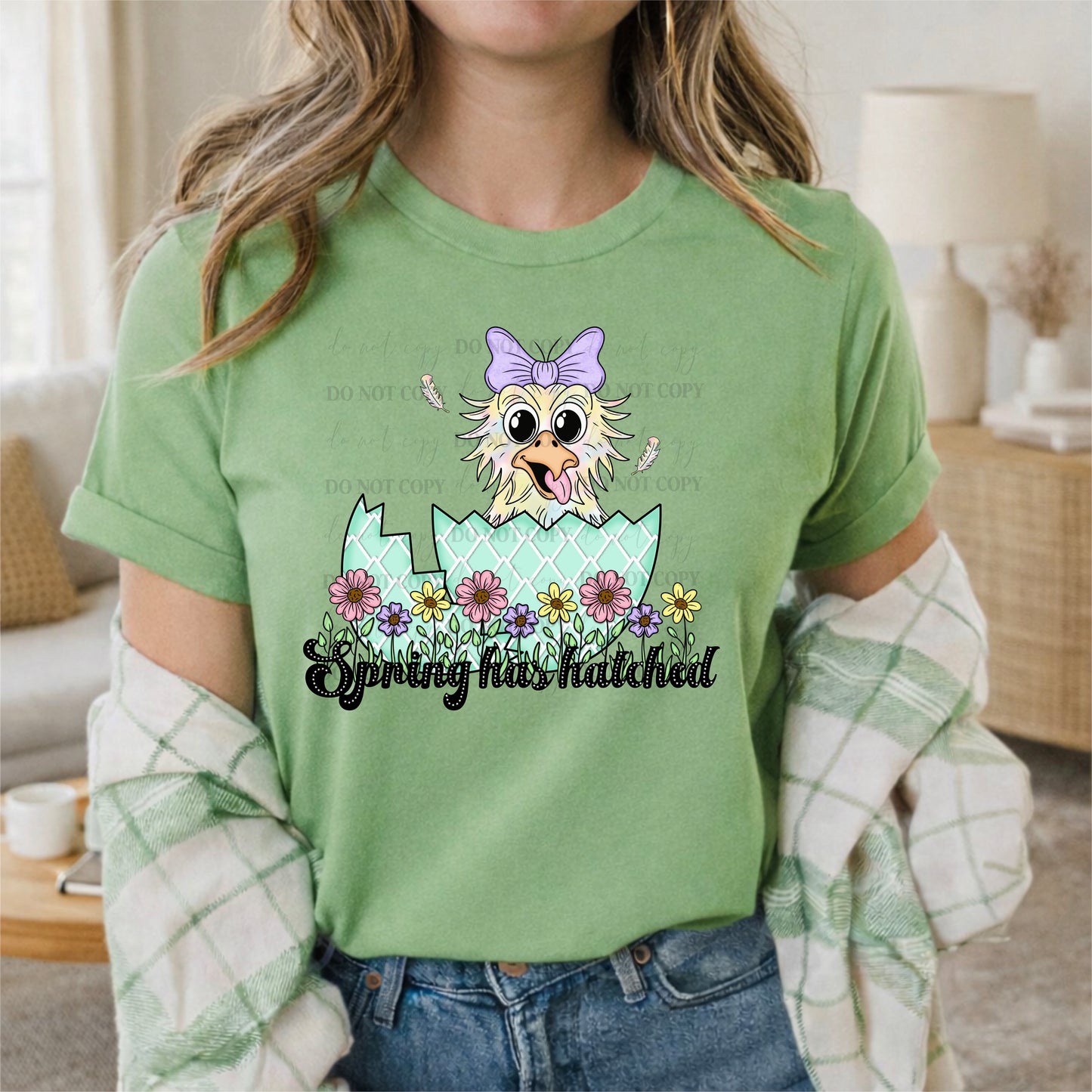 Spring Has Hatched Easter Chick PNG | Cute Easter Sublimation Design | Spring Chick With Bow | Easter Egg Floral PNG Digital Download